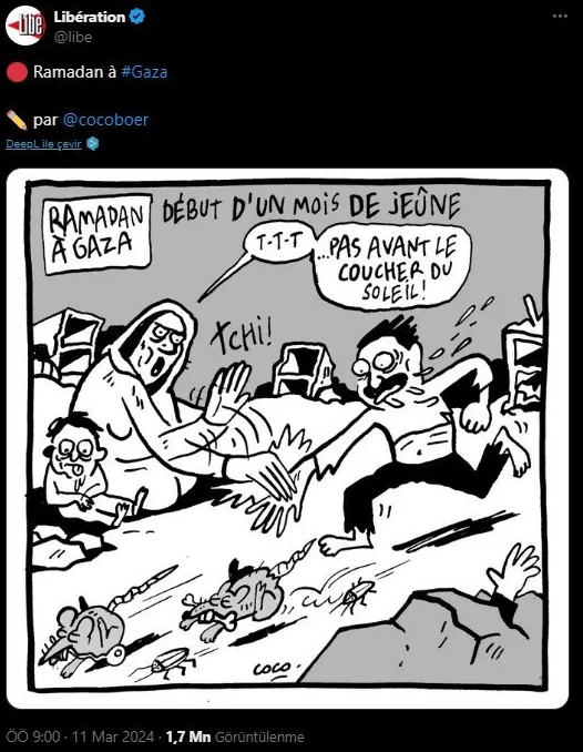 Fransız qəzetindən qalmaqallı karikatura 